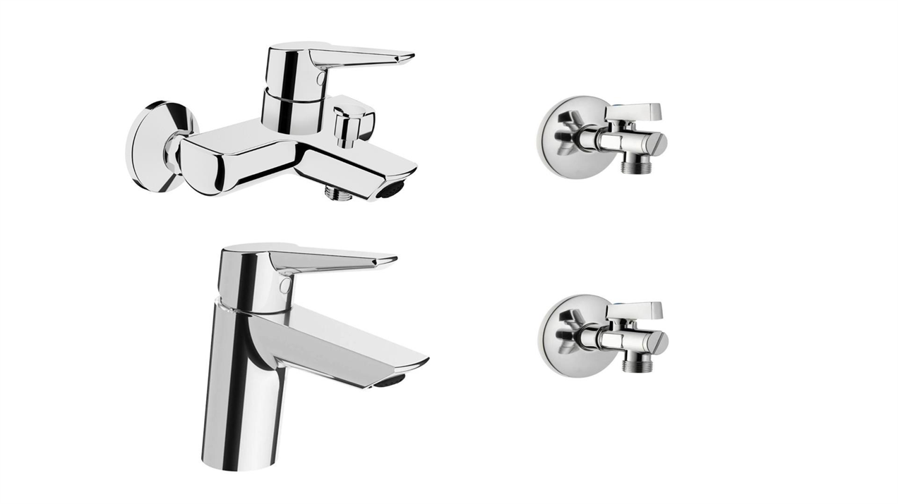 Artema Solid S Banyo Batarya Seti Filtreli Krom Ara Musluk 2 Adet