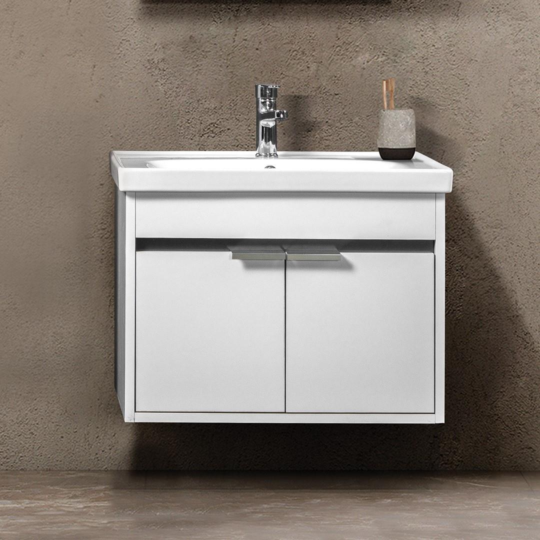 Bagnora Mare 55 cm MDF Beyaz Banyo Dolabı Takımı