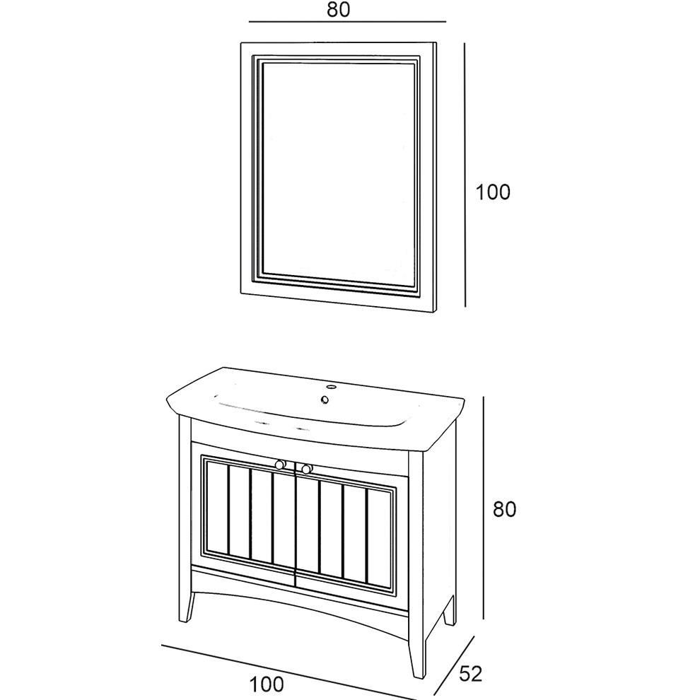 Denko Helena 100 cm MDF Antrasit Gri Banyo Dolabı Takımı