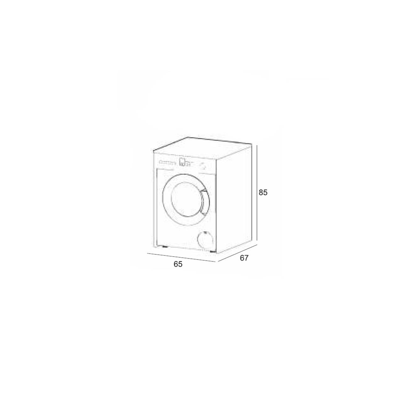 Denko Marmara 65 cm MDF Çamaşır Makinesi Banyo Dolabı Alt Modülü