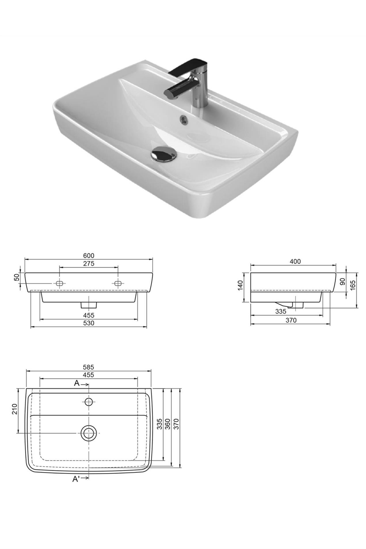 Denko Matia 80 cm MDF Banyo Dolabı Takımı