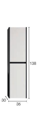 Denko Milano 35 cm Antrasit Beyaz Banyo Boy Dolabı