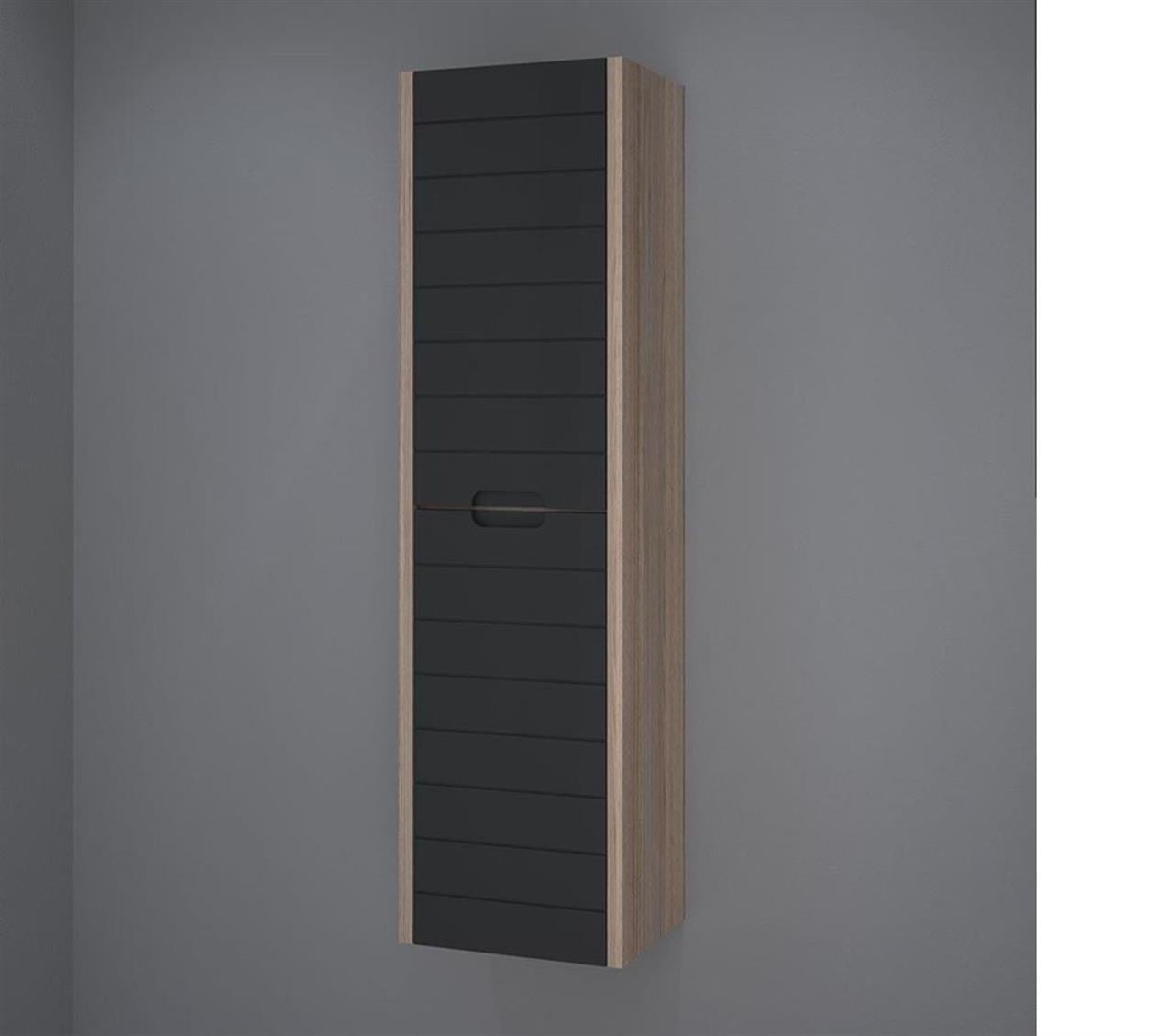 Denko Mostar 90 cm Banyo Dolabı Takımı ve Boy Dolabı-SİYAH