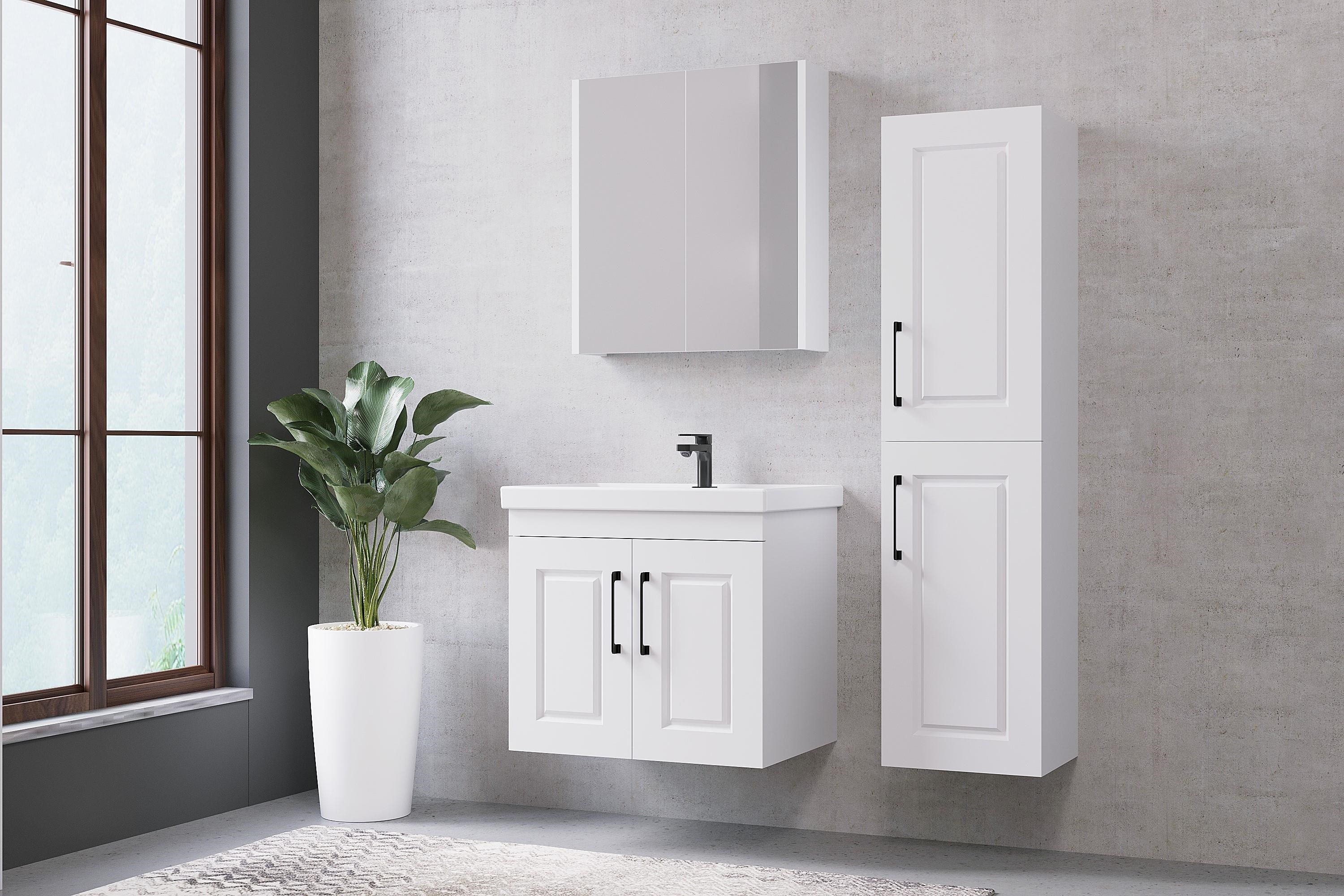 Denko Royal 35 cm Beyaz Banyo Boy Dolabı