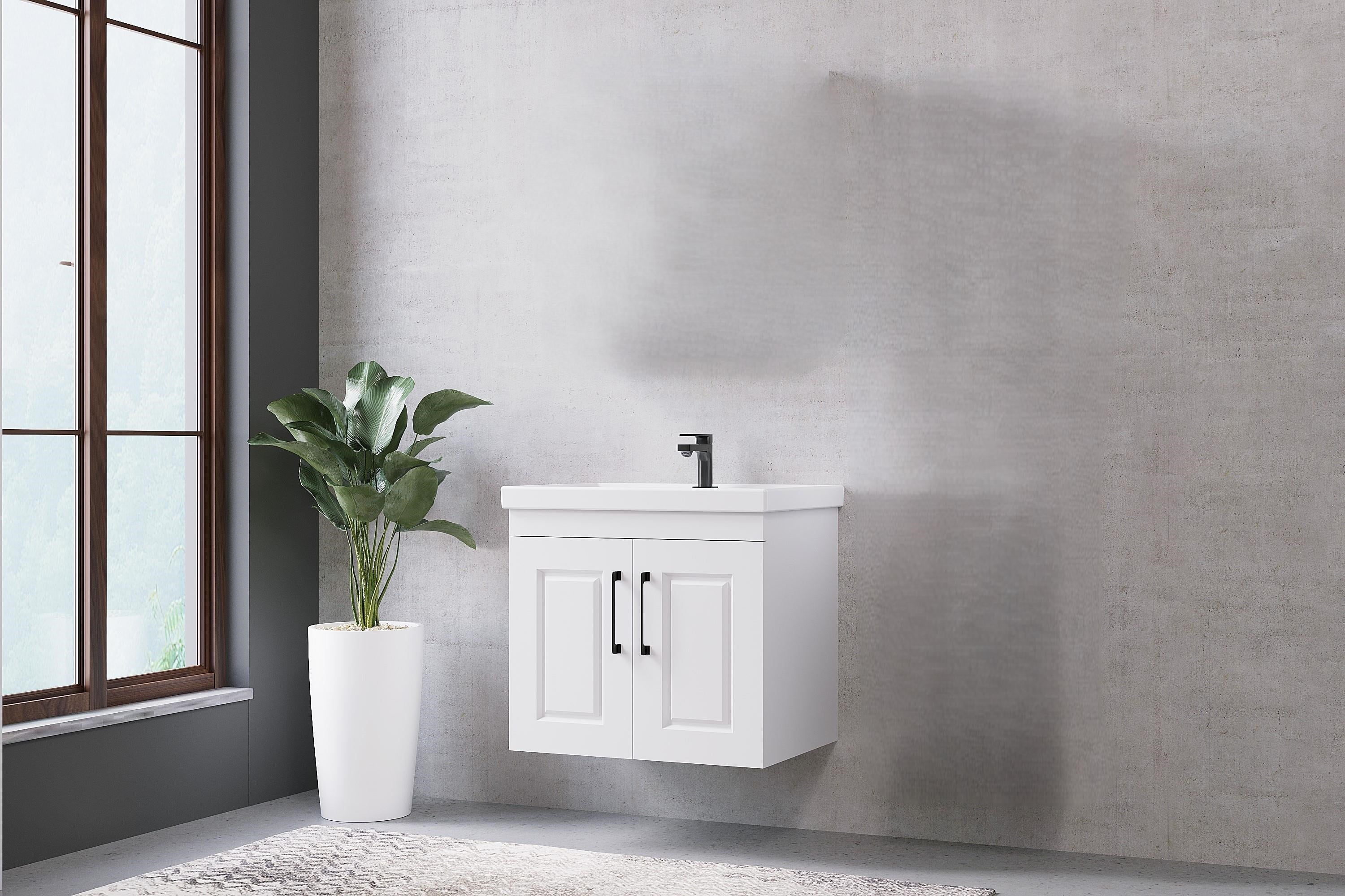 Denko Royal 65 cm Beyaz Banyo Dolabı (Alt Modül Lavabo)