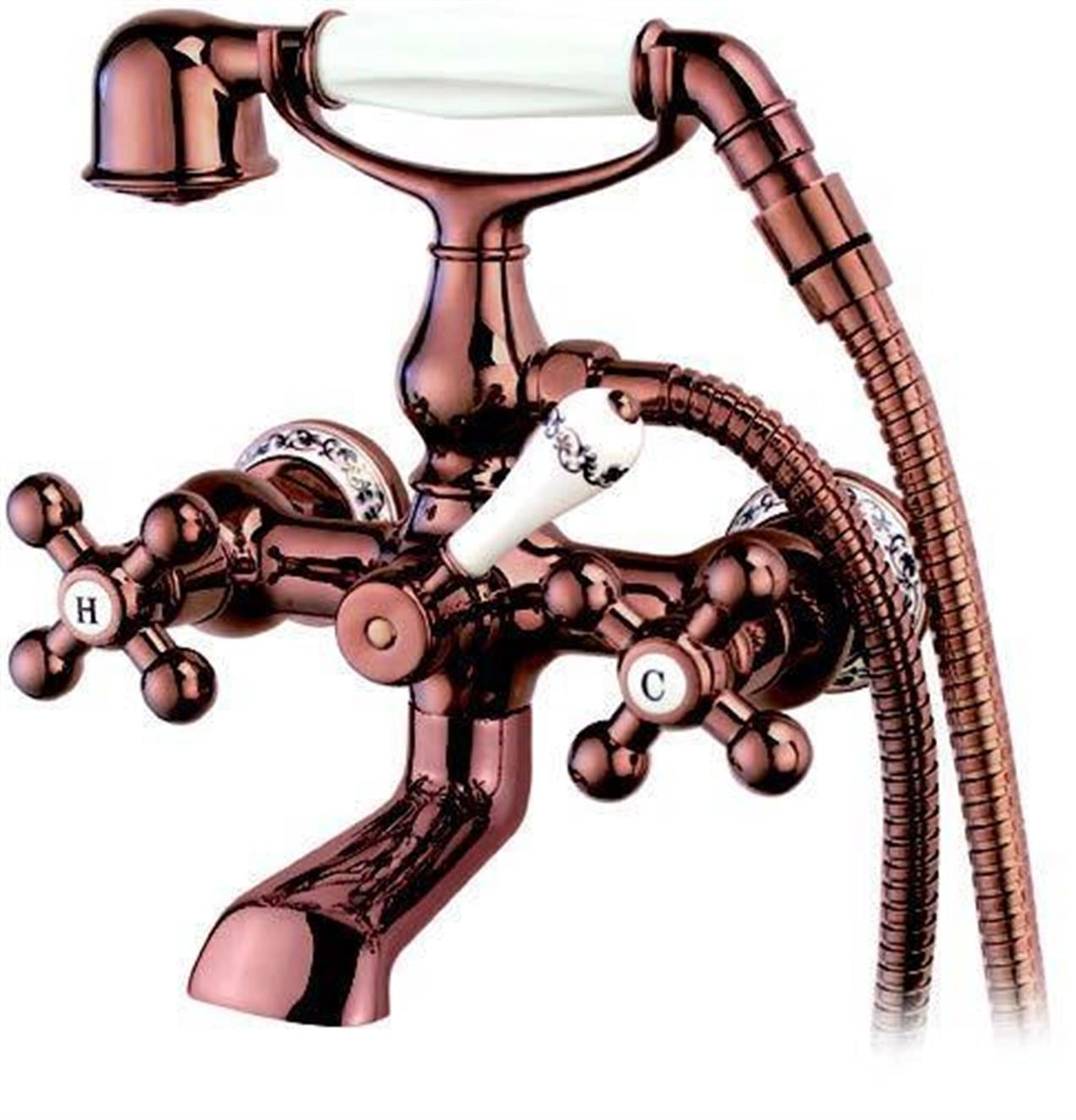 Gms Antik Rustik Bakır Altın Mix Banyo Duş Bataryası ANT103