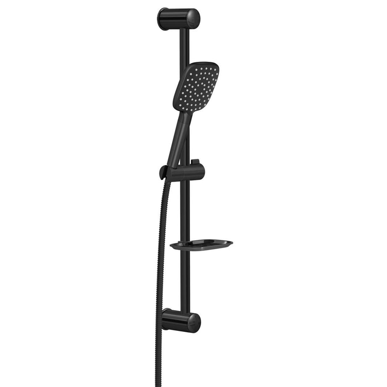 Monavit Fast Black Sürgülü Duş Takımı Seti MVT3215