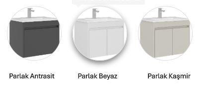 Orka Arno 40 cm Parlak Kaşmir Banyo Çamaşır Boy Dolabı