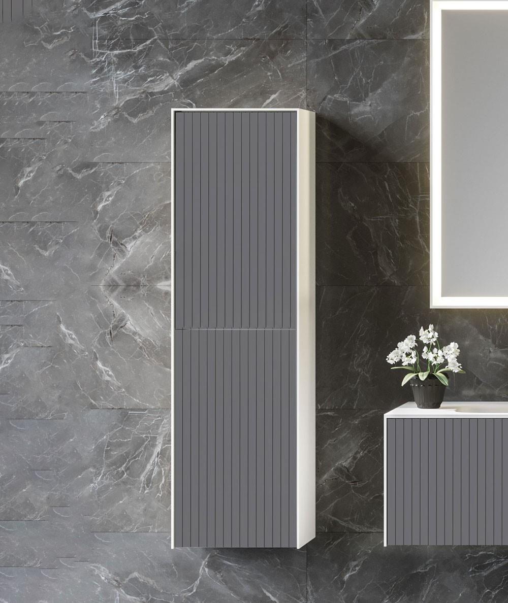 Orka Cube 40 cm Mat Antrasit Banyo Çamaşır Boy Dolabı