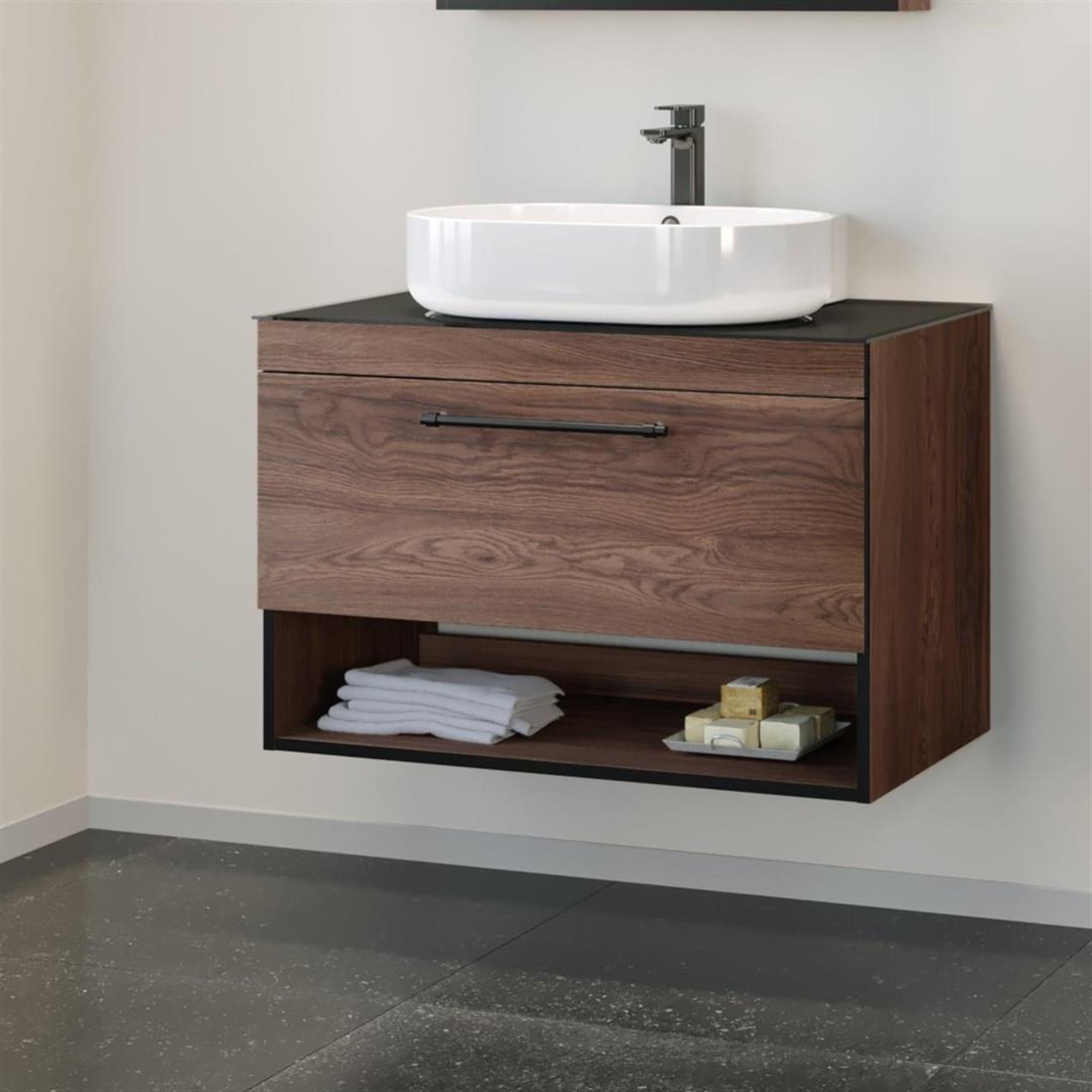 Orka Knidos 90 cm MDF Navaro Banyo Dolabı Alt Modül ve Lavabo