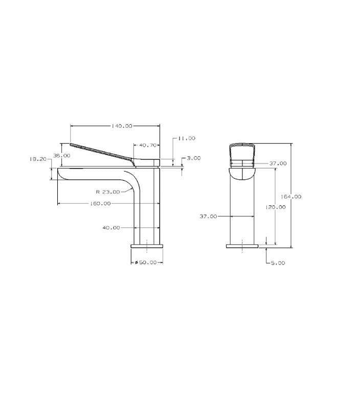 Orka Moderna Lavabo Bataryası / Fırça Altın MDR73106BG