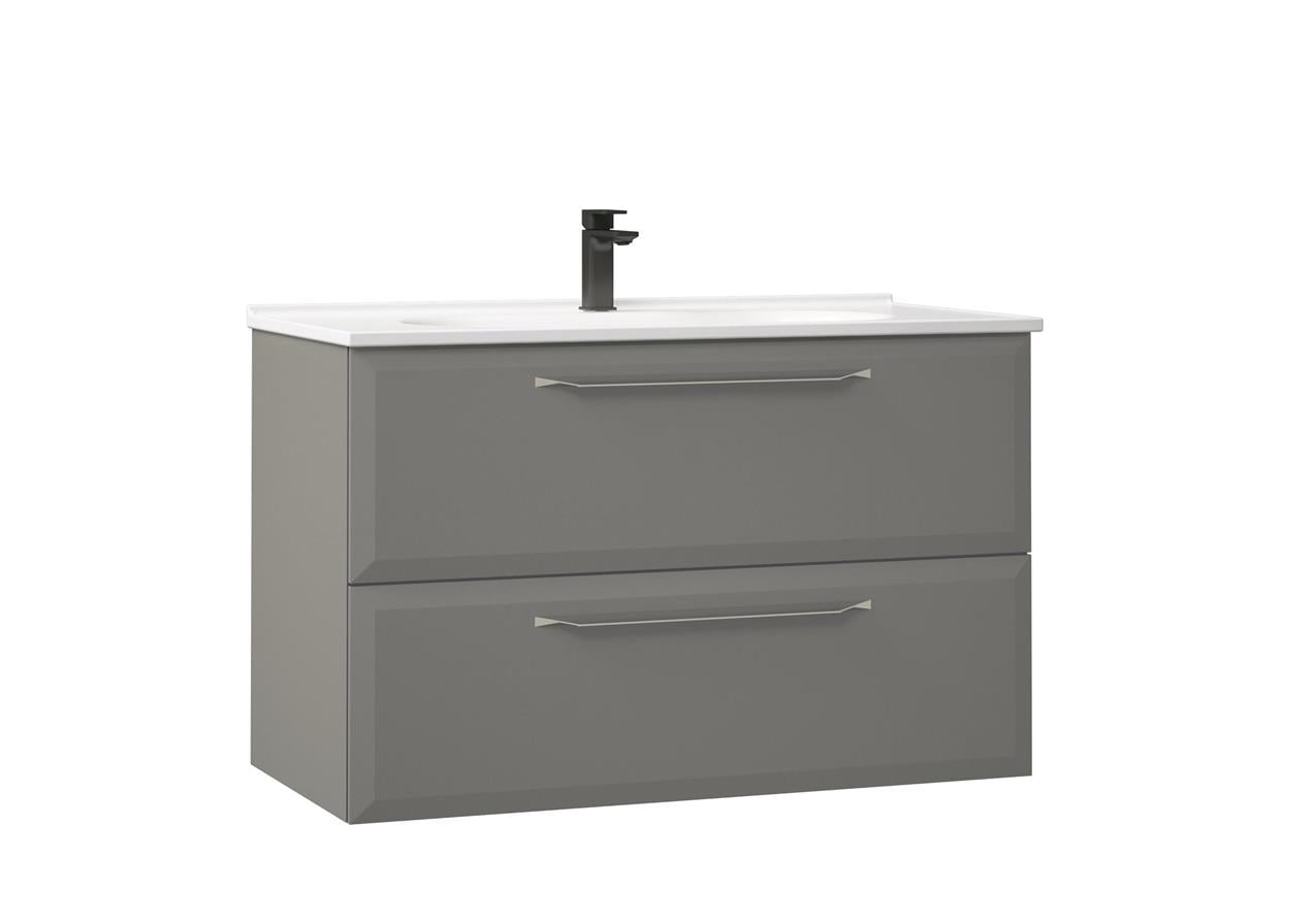Orka Nuvola 80 cm MDF Gri Banyo Dolabı Takımı ve Boy Dolabı