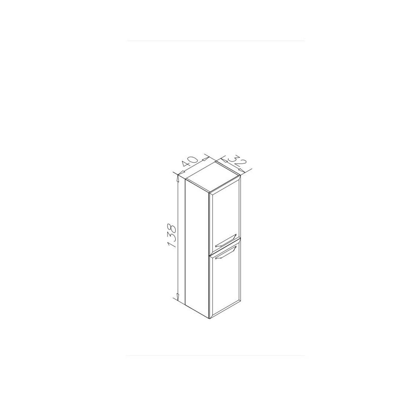 Orka Nuvola 80 cm MDF Gri Banyo Dolabı Takımı ve Boy Dolabı