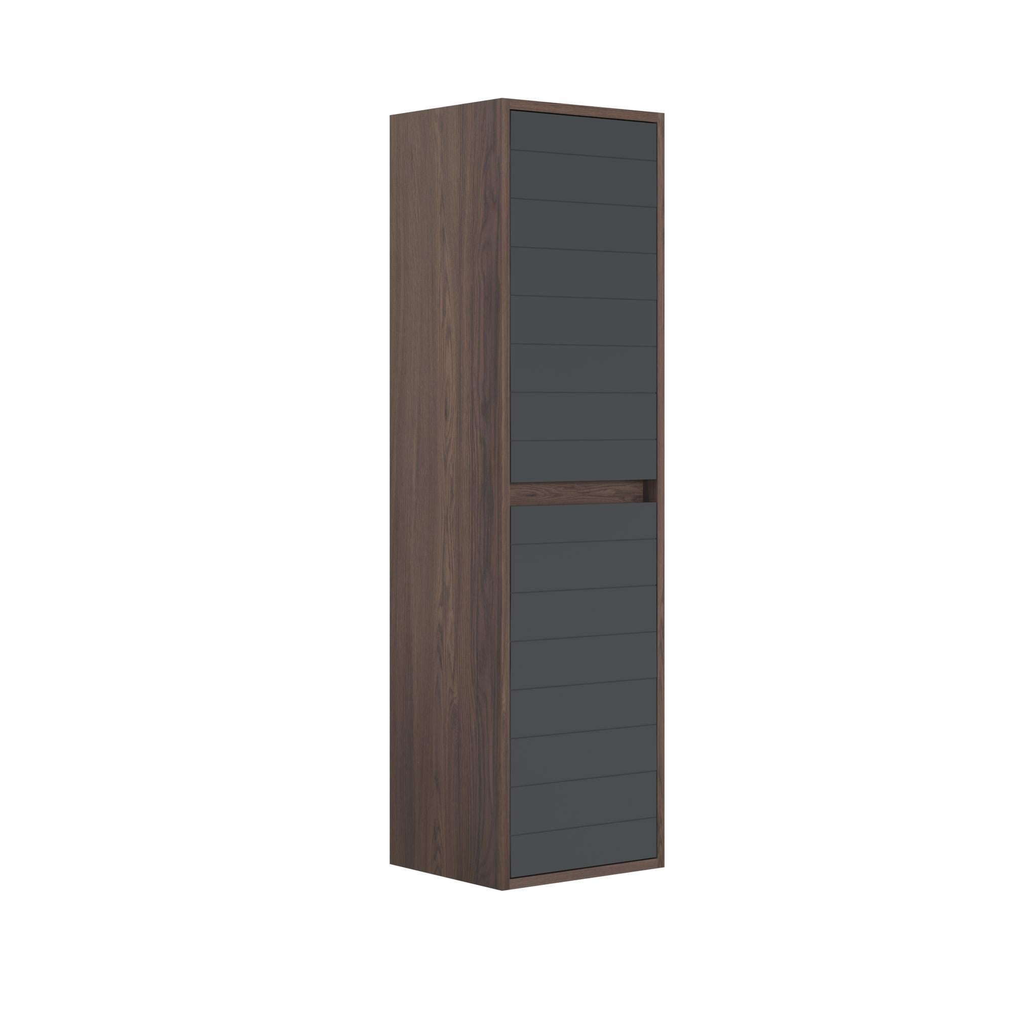 Orka Serra 40 cm Navaro/Antrasit Banyo Çamaşır Boy Dolabı