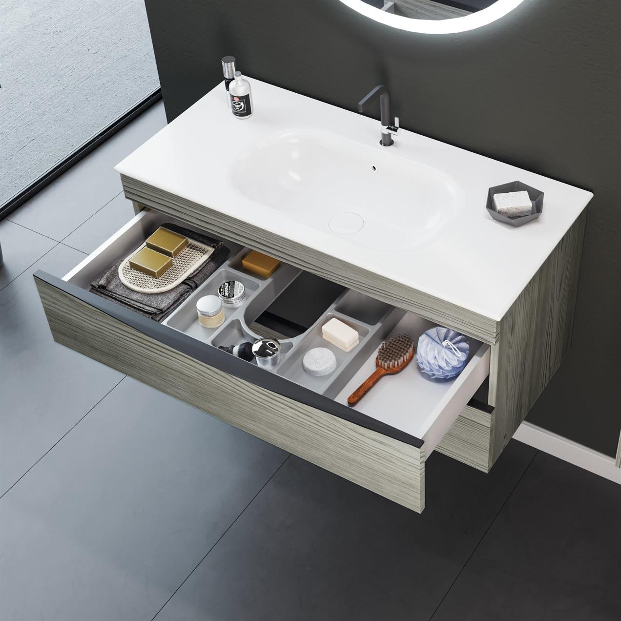 Orka Vento 100 cm MDF Dublin Banyo Dolabı Takımı ve Boy Dolabı