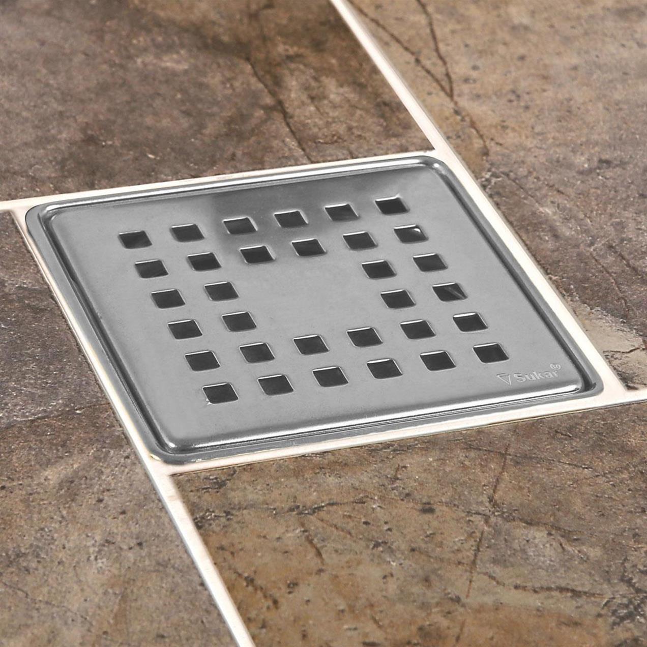 Sukar 10x10 Krom Çelik Kare Izgaralı Yer Süzgeci 1041-1285022-11