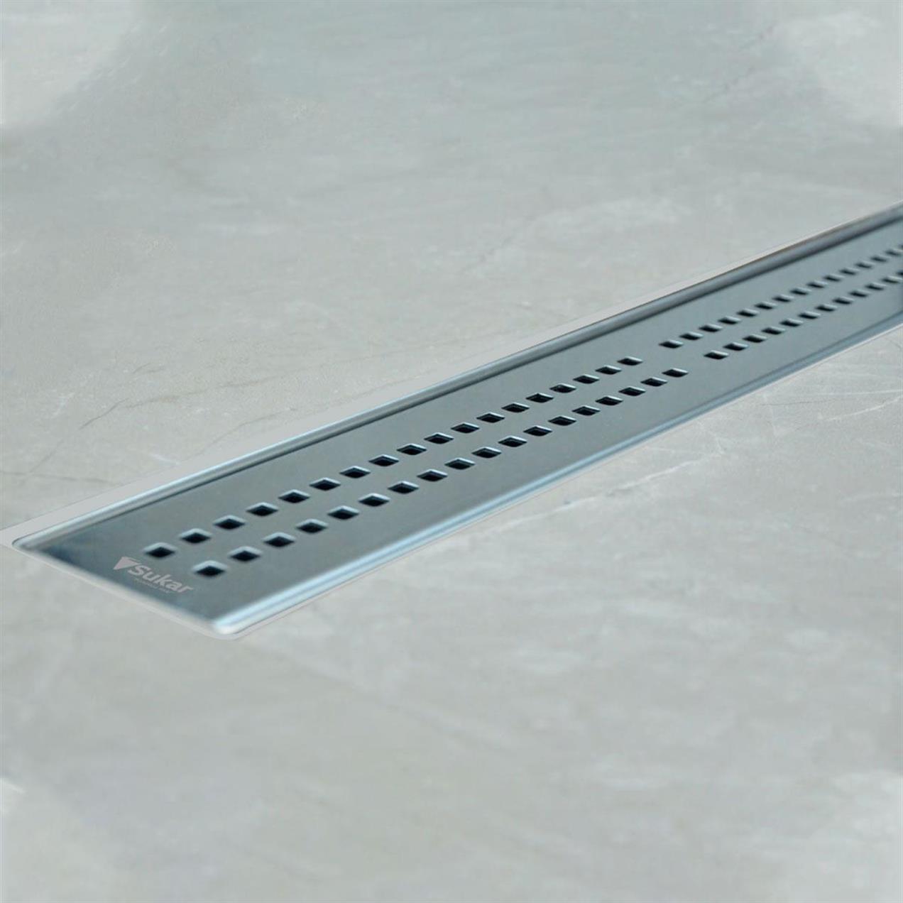 Sukar Line 4E Cube 60 cm Izgaralı Krom Duş Kanalı 1154-1006050-01