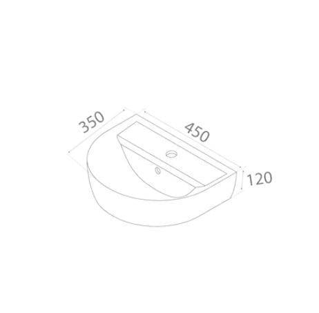Turkuaz Bella Banyo Lavabo 35*45 cm (Bella Uzun Ayaklı)
