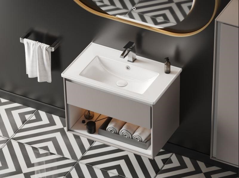 Turkuaz Cerastyle Arte Plus Etajer Uyumlu Lavabo 55*36 cm