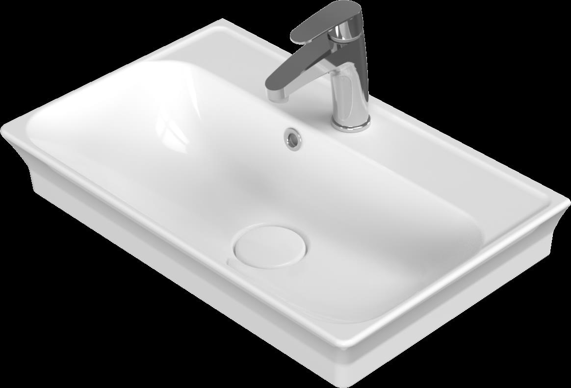Turkuaz Cerastyle Blue Etajerli Lavabo 60*38 cm (Seramik Kapak Dahil)