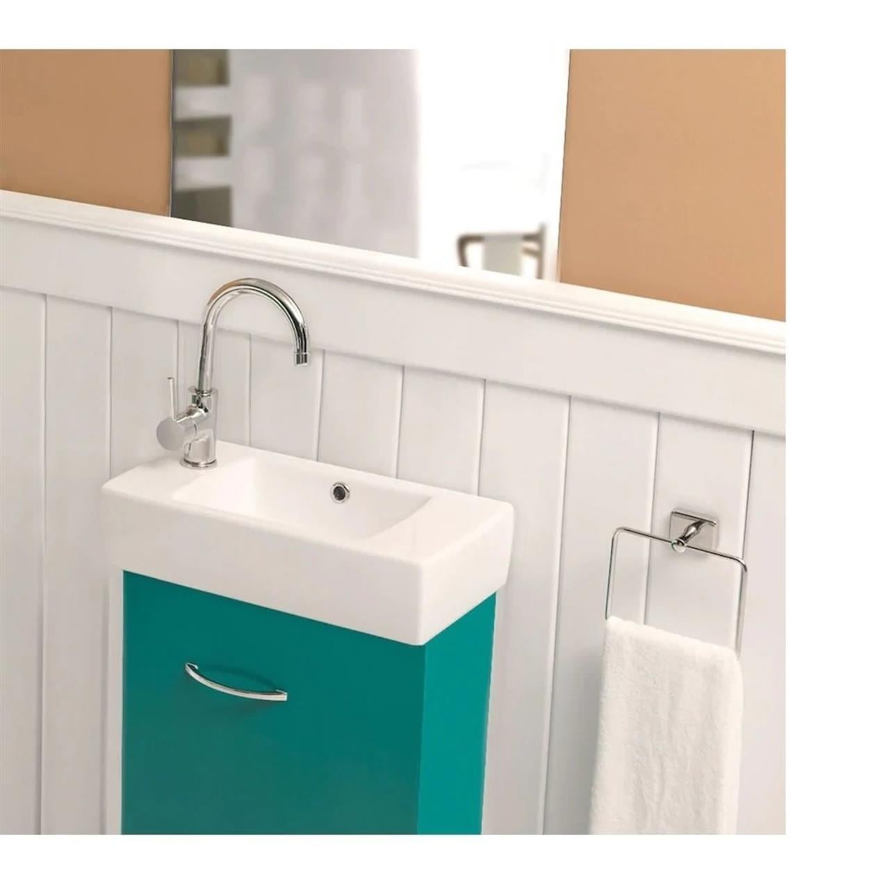Turkuaz Cerastyle City Lavabo 25*50 Cm (Batarya Soldan Delikli)