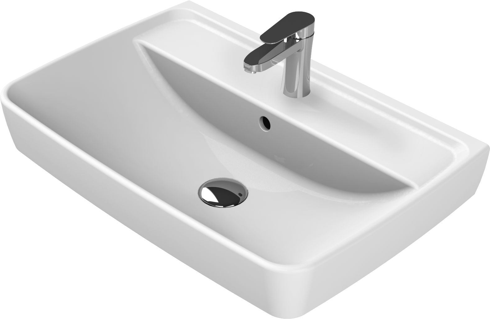 Turkuaz Cerastyle Duru Lavabo 60*40 cm ve Noura Yarım Ayak