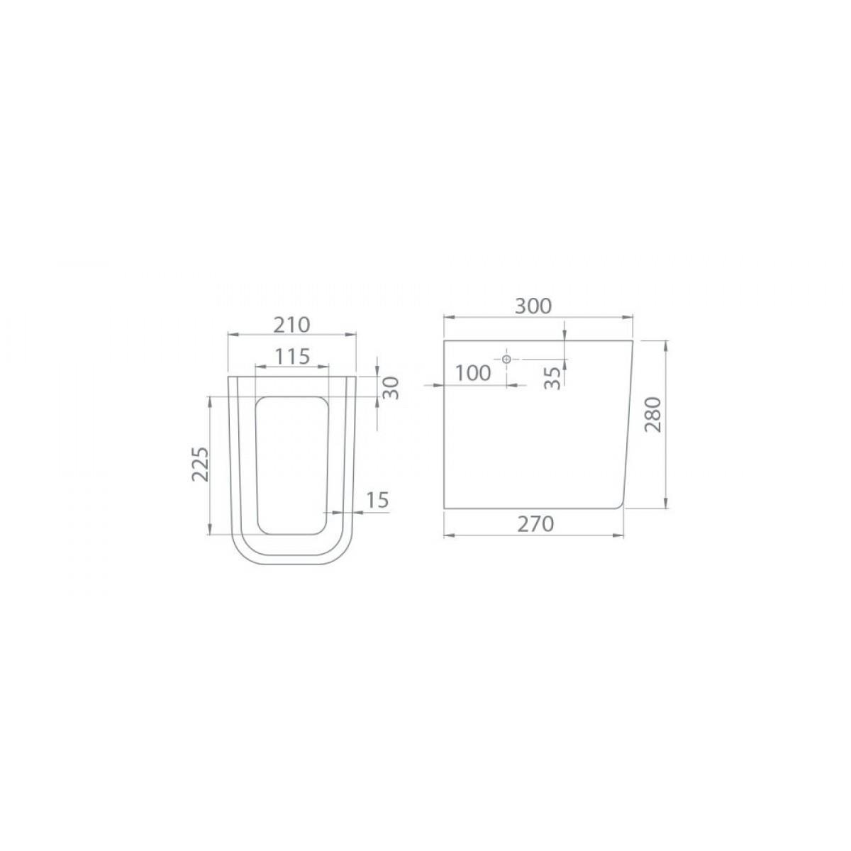 Turkuaz Cerastyle Duru Lavabo 60*40 cm ve Noura Yarım Ayak