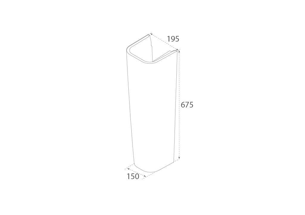 Turkuaz Cerastyle Duru Lavabo 60*40 cm ve Noura Kolon Uzun Ayak