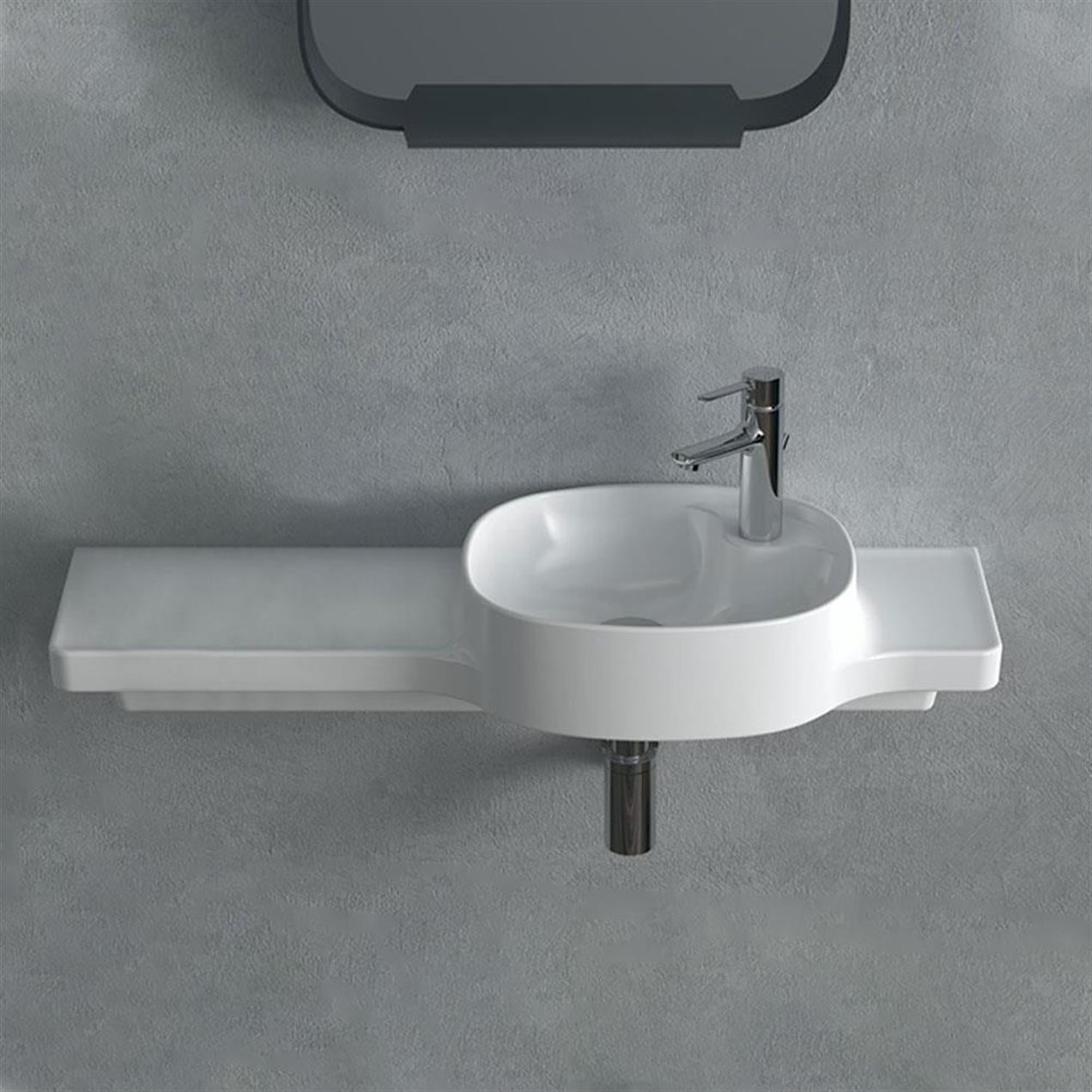Turkuaz Cerastyle Harmony Etajerli Lavabo 100*37,5 cm (Sağdan Hazneli)