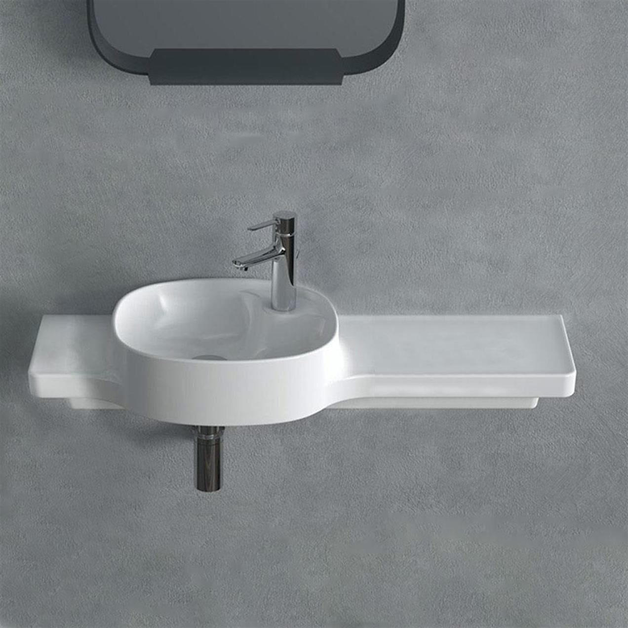 Turkuaz Cerastyle Harmony Etajerli Lavabo 100*37,5 cm (Soldan Hazneli)