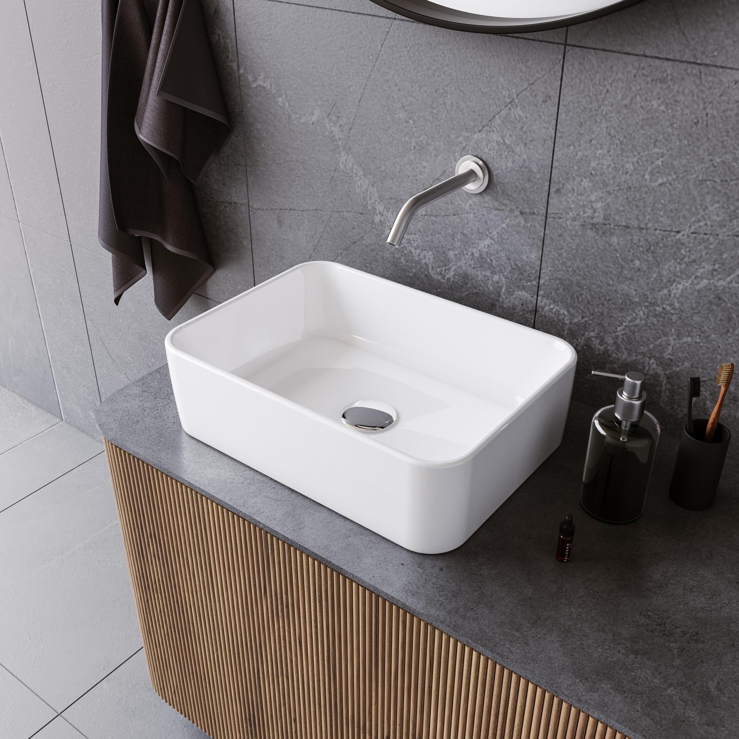 Turkuaz Cerastyle Hera Tezgahüstü Mat Siyah Lavabo 50*36 cm