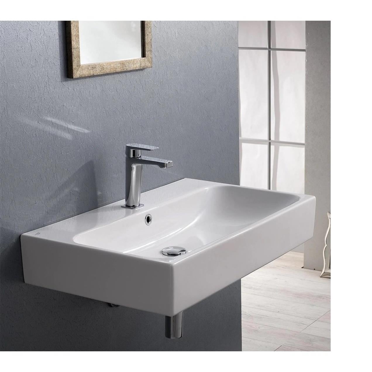 Turkuaz Cerastyle Pinto Etajer Uyumlu Banyo Lavabo 75*47 cm