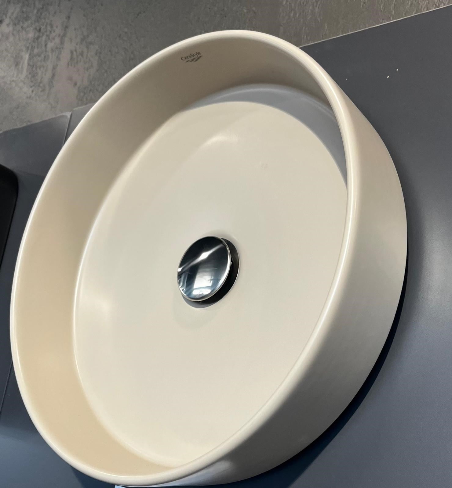 Turkuaz Cerastyle Suit Tezgahüstü Mat Cappucino Lavabo Ø40 cm
