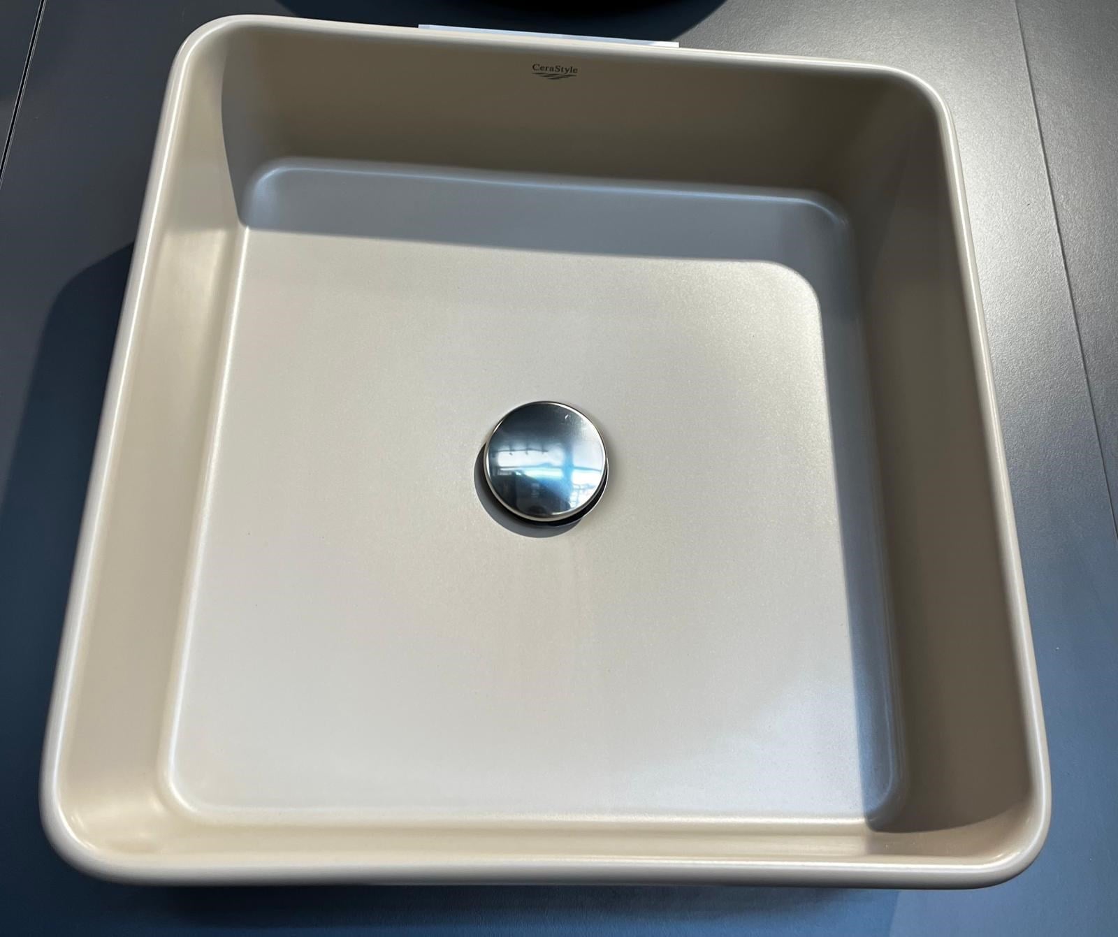Turkuaz Cerastyle Suit Tezgahüstü Mat Cappucino Lavabo 40*40 cm