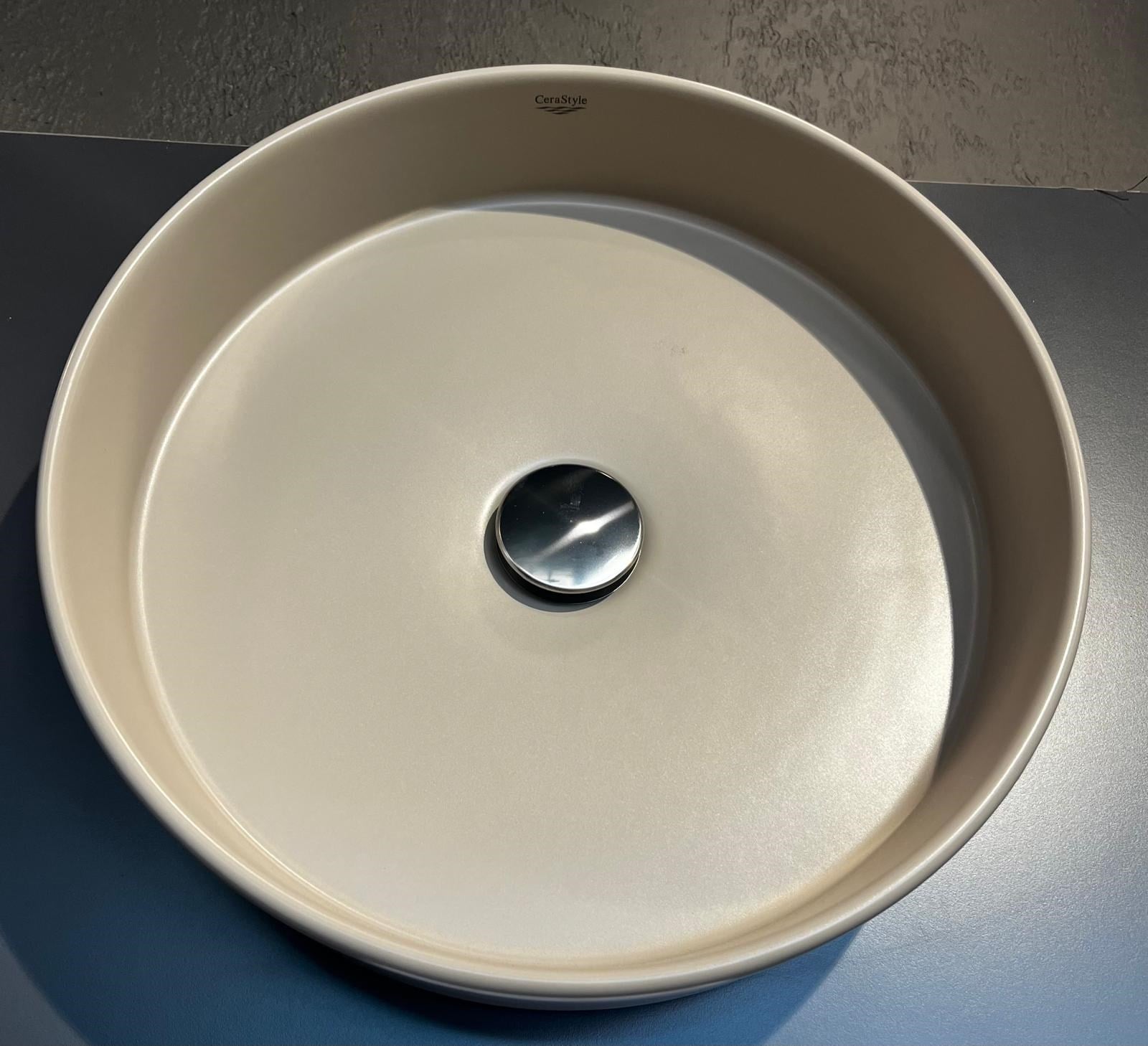 Turkuaz Cerastyle Suit Tezgahüstü Mat Cappucino Lavabo Ø40 cm