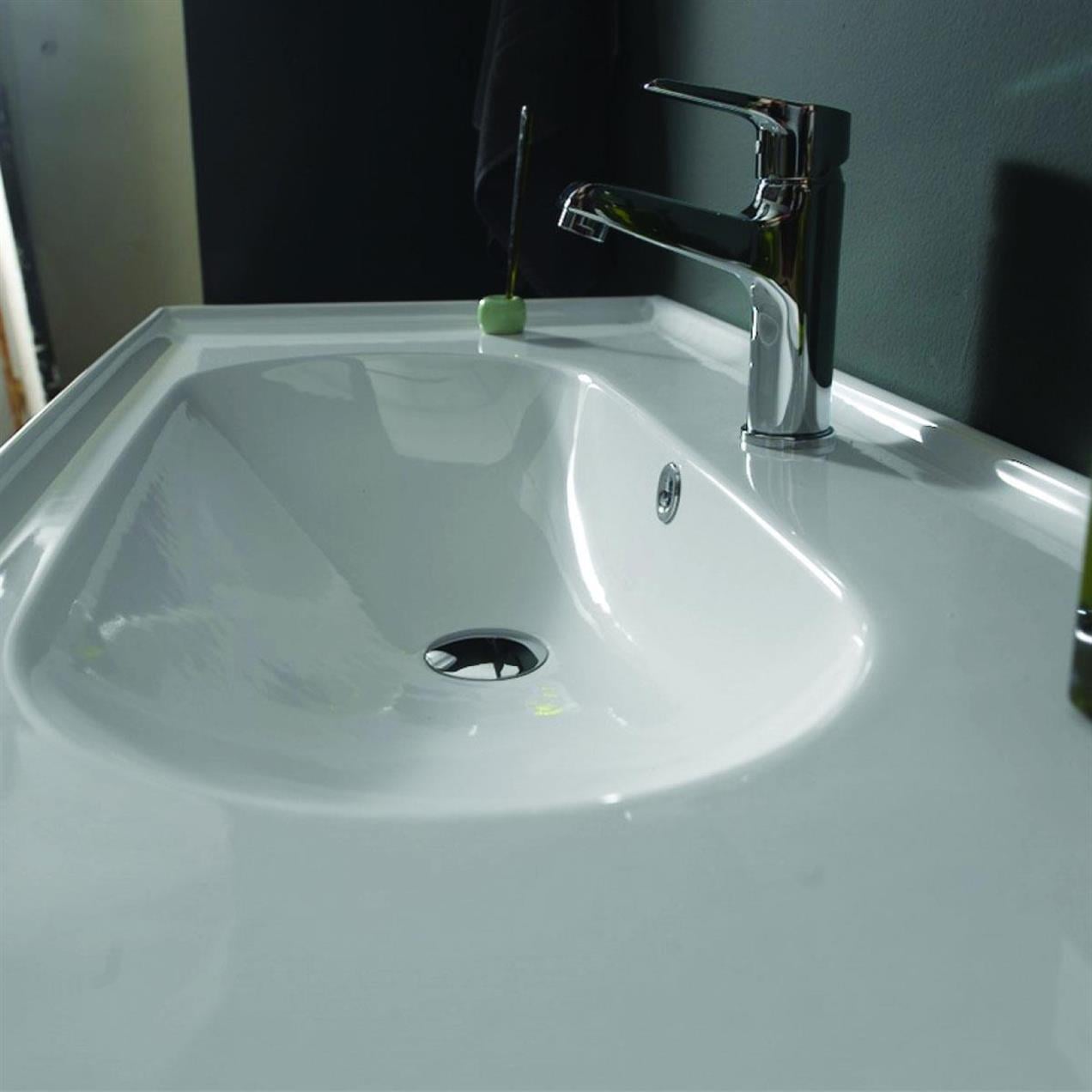 Turkuaz Ceratyle Arya Etajer Uyumlu Damlalıklı Lavabo 120*45 cm