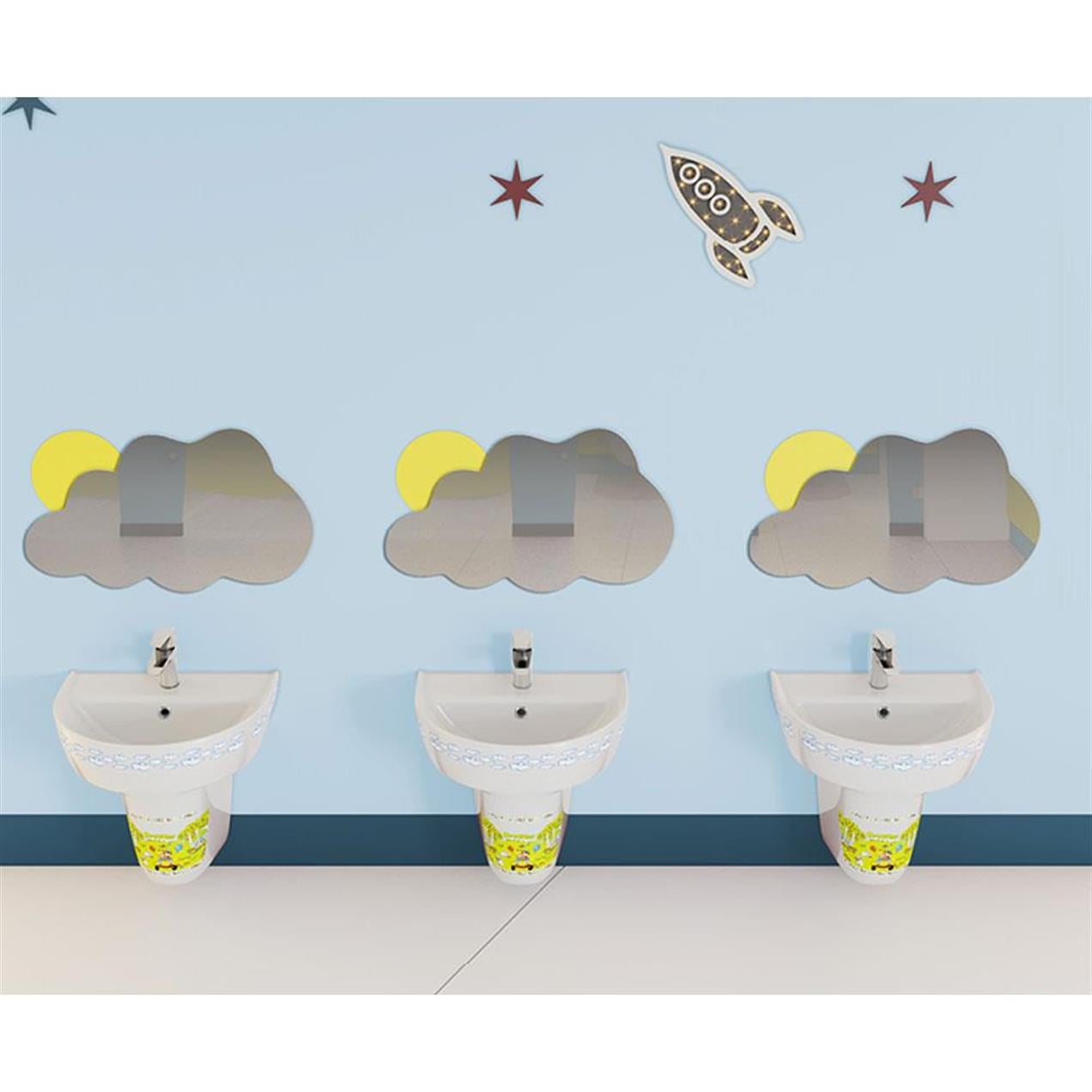 Turkuaz Yumurcak Banyo Lavabo 35*45 cm