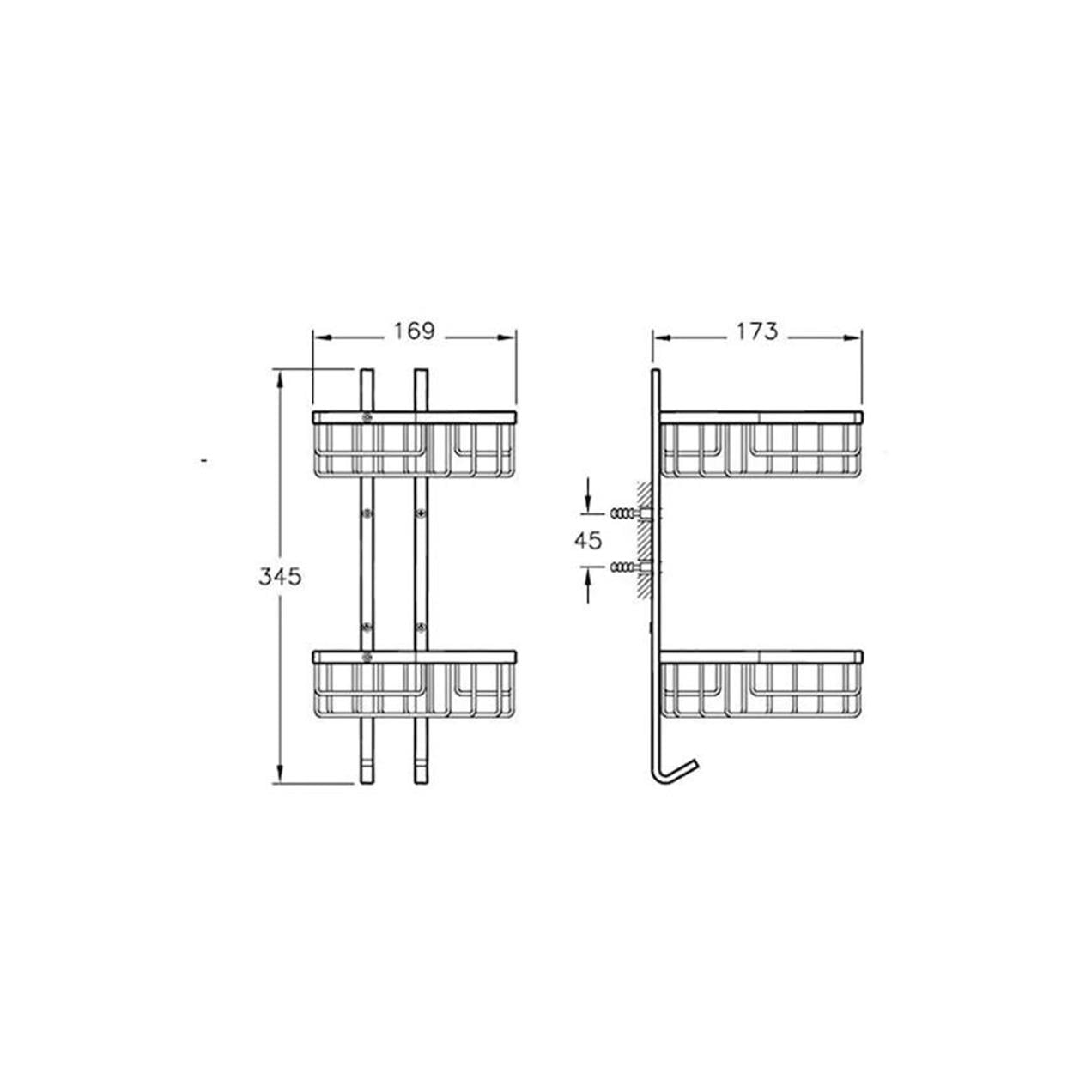 Vitra Base 300 Krom İkili Süngerlik A44163