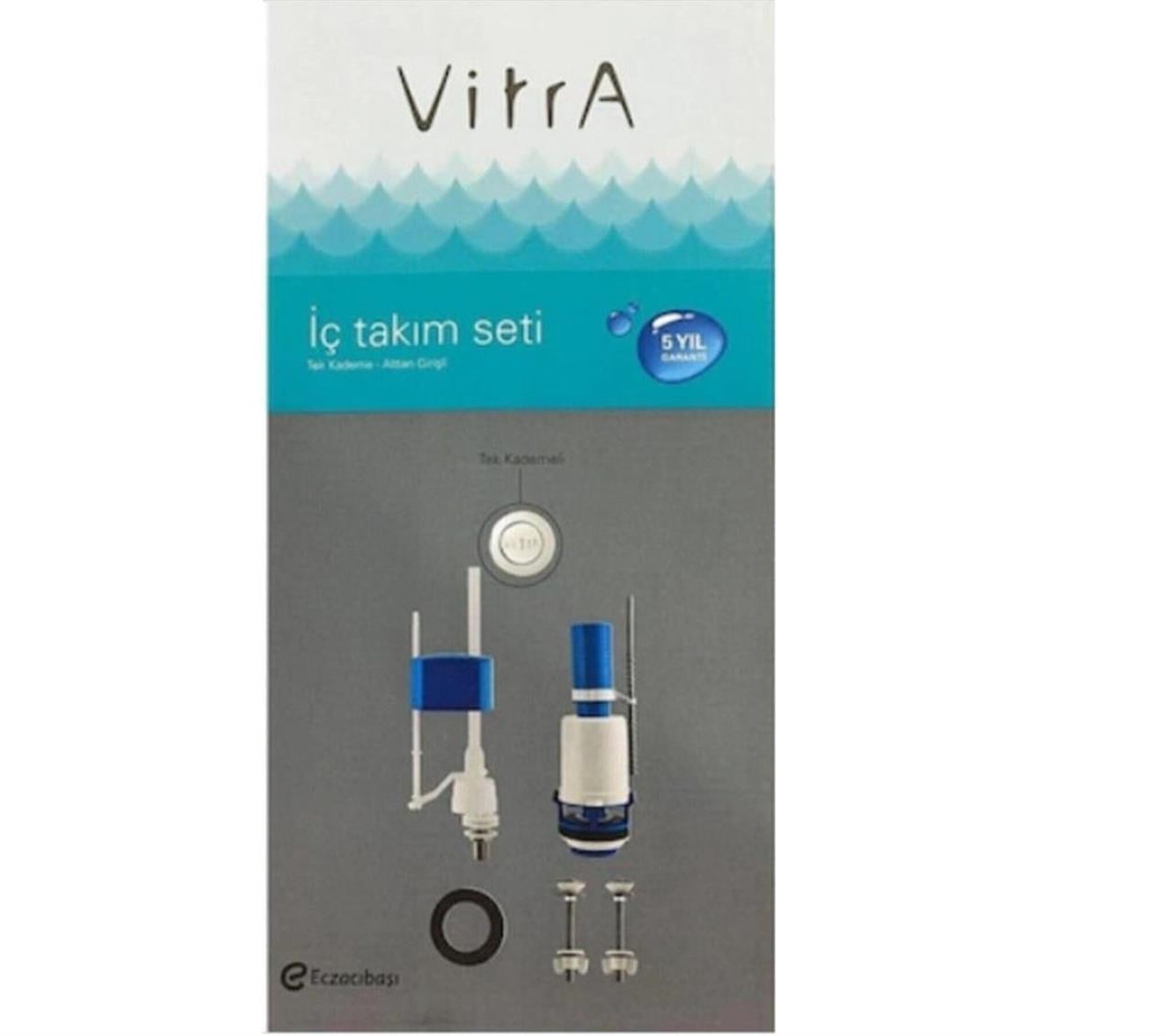 Vitra Klozet Rezervuar Tek Kademeli Basmalı İç Takımı 330B1314