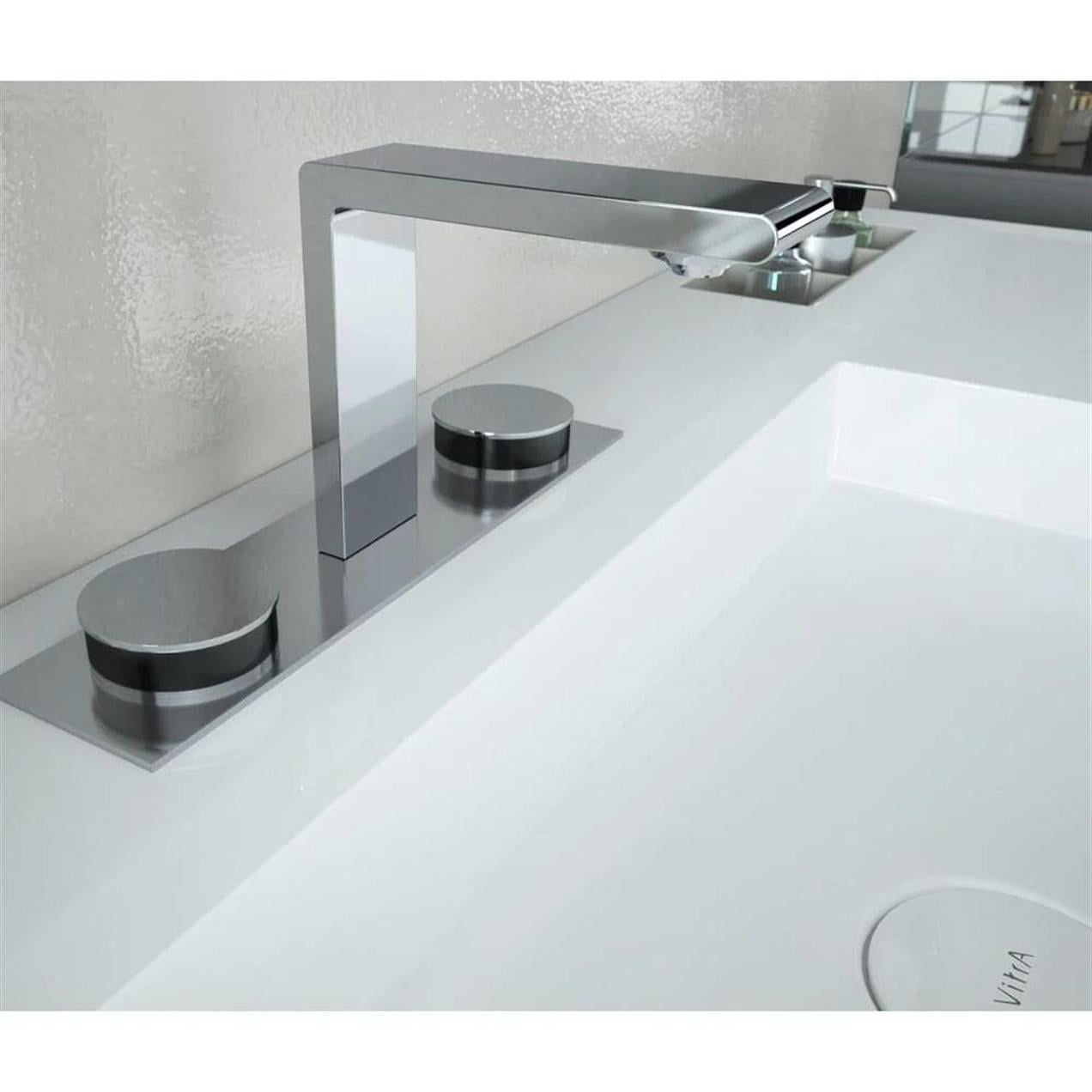 Vitra Memoria Lavabo Bataryası, 3 Delikli Lavabolar İçin Krom/Siyah A4231558
