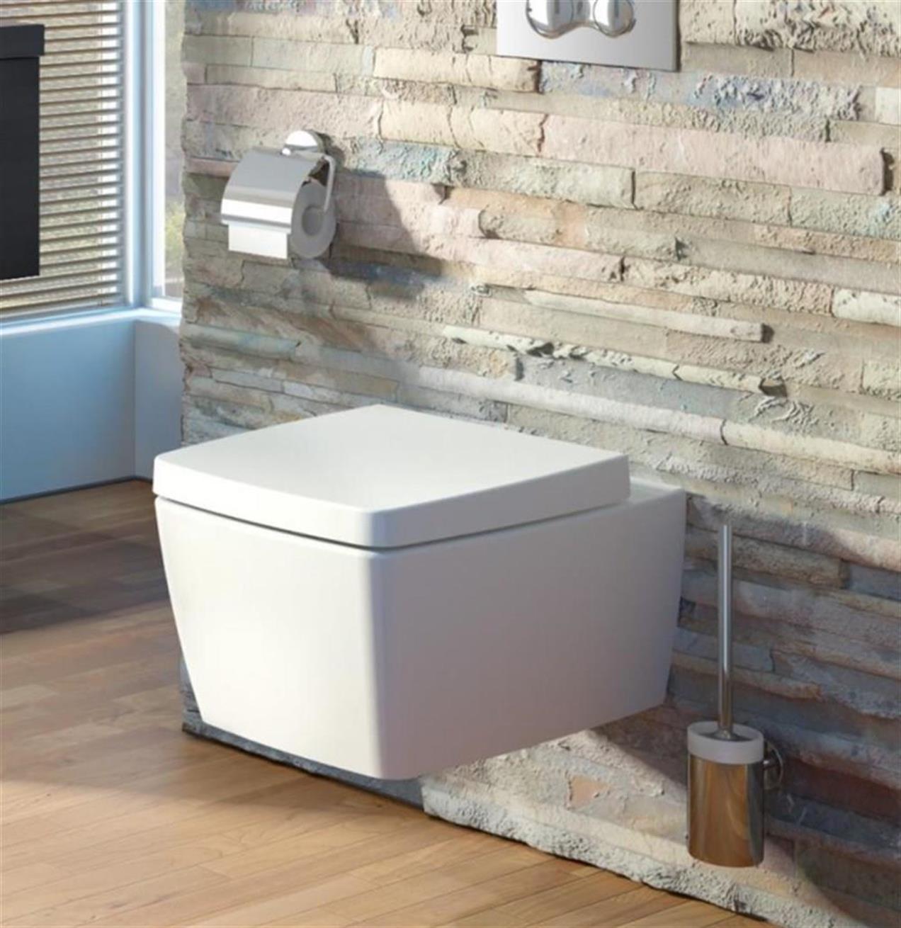 VitrA Metropole Rim-ex Beyaz Kanalsız Asma Klozet ve Yavaş Kapanır Kapak 7672B003-0559