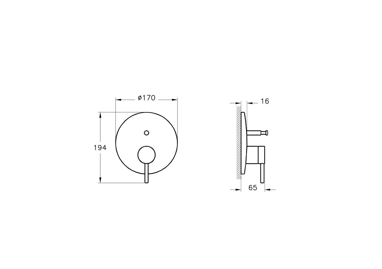 VitrA Origin Ankastre Banyo Bataryası Mat Siyah A4262036