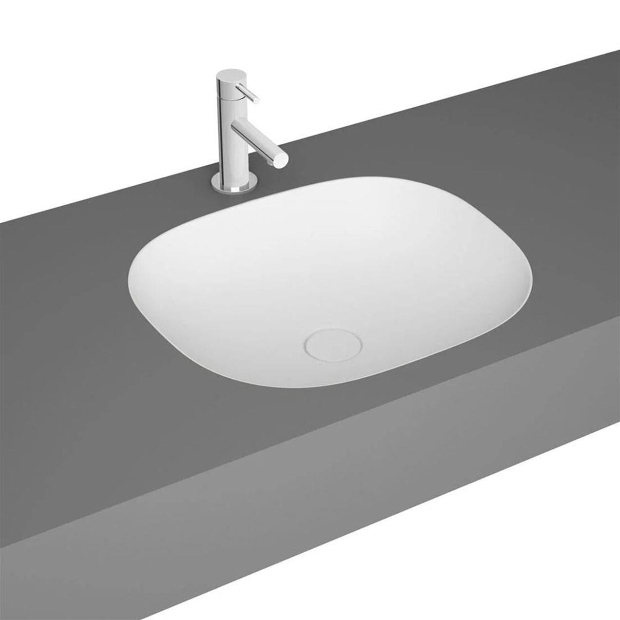 VitrA Plural Tezgah Altı Kare Lavabo 45 cm Mat Beyaz 7810B401-1083