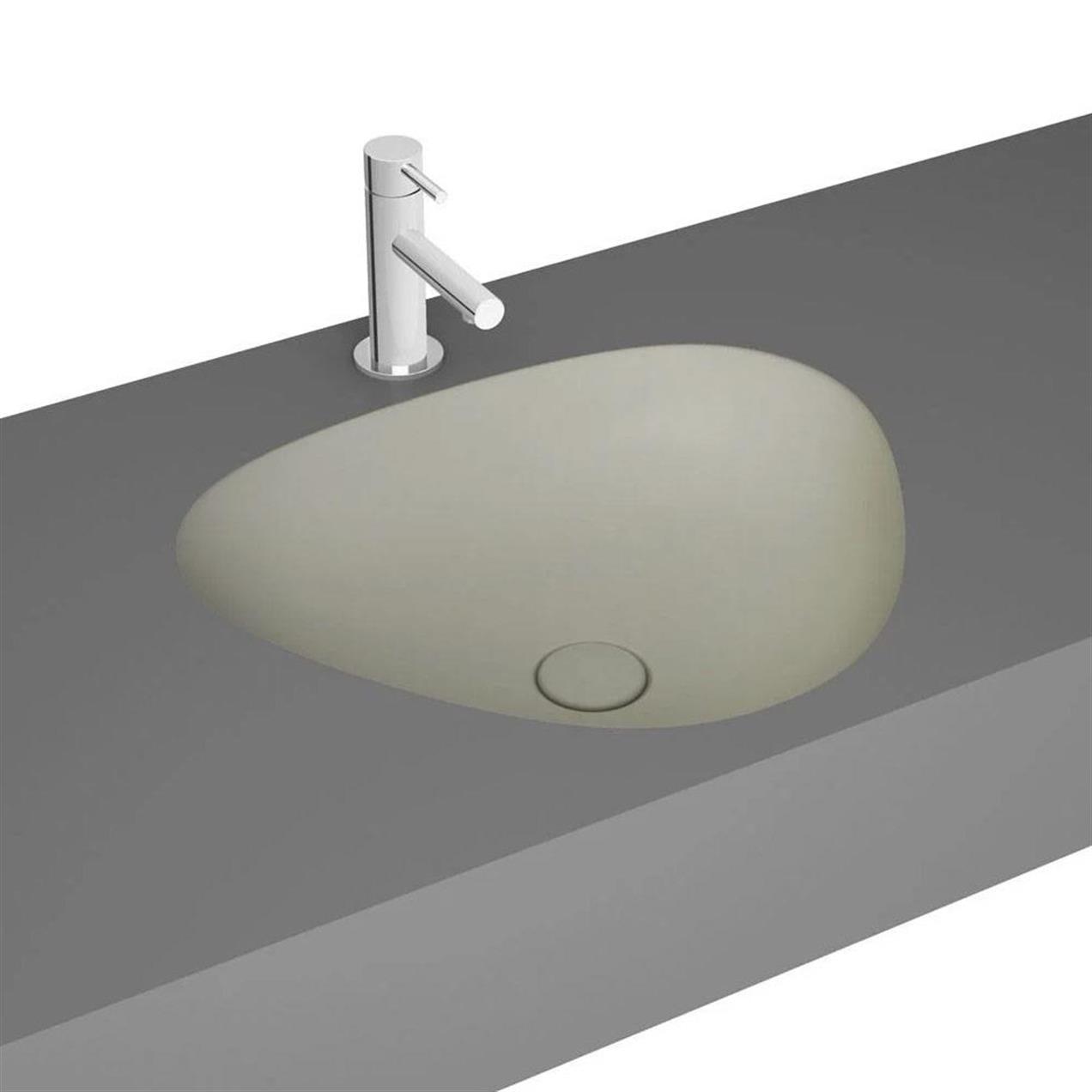 Vitra Plural Üçgen Tezgah Altı Çanak Lavabo 47 cm Mat Bej 7812B420-1083