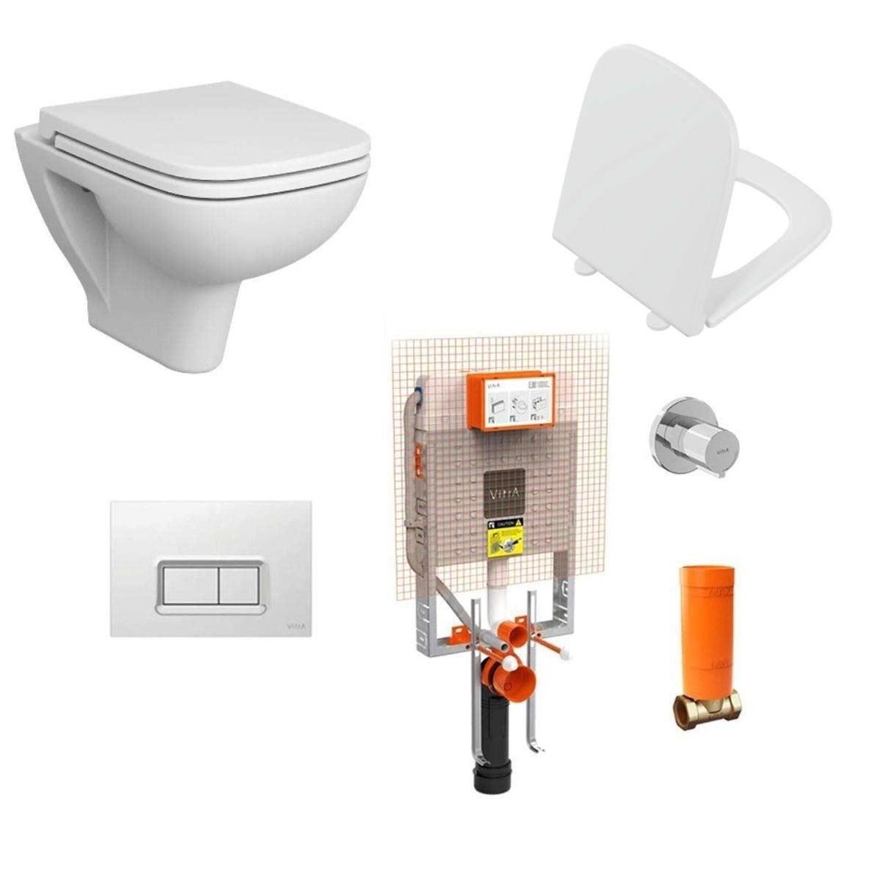 Vitra S20 Kanalsız Asma Klozet ve Vitra Gömme Rezervuar Tam Set
