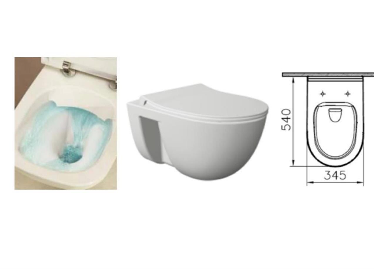 Vitra S40 Kanalsız Rimex Asma Klozet ve Yavaş Kapanan Kapak