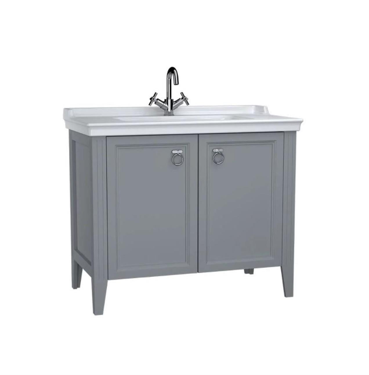 Vitra Valarte 100 cm Gri Banyo Dolabı Alt Modül ve Lavabo 62157