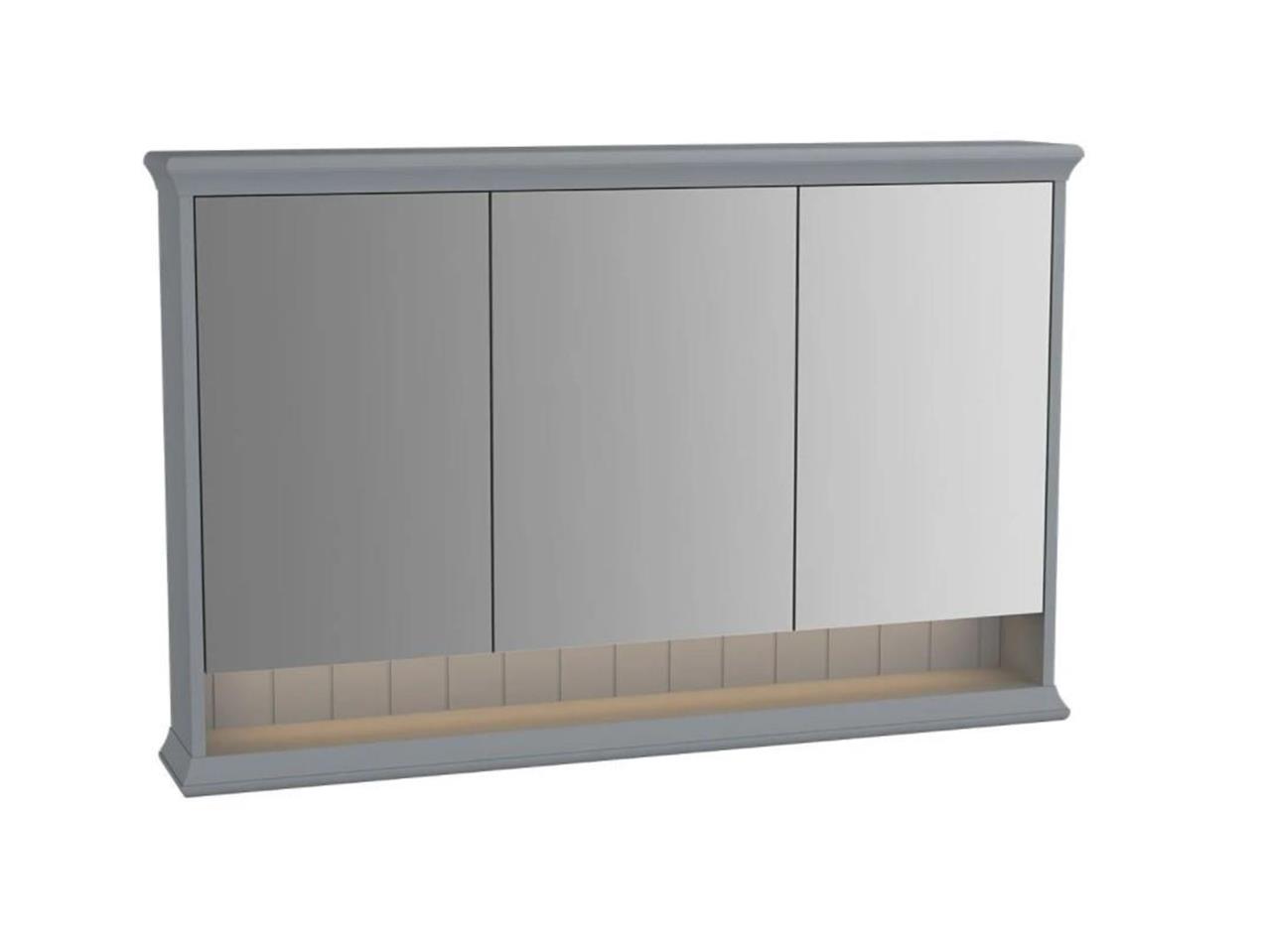 Vitra Valarte 120 cm Gri Banyo Dolabı Aynalı Üst Modül 62238