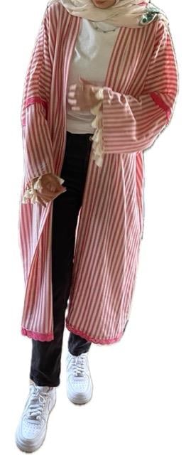 SAÇAKLI ve PAMUK DANTELLİ ABAYA