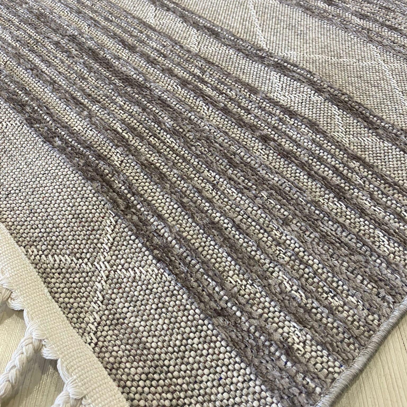 Meridyen Serisi 4806 Gri  Şönil Kilim Yıkanabilir